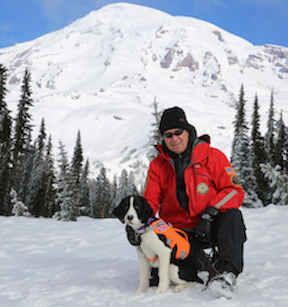 Dan and Belle in the snow